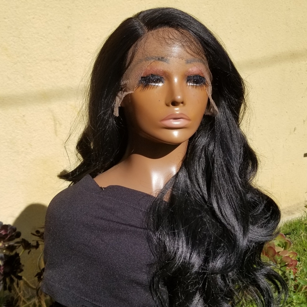 HD  Side Part Lace Wig with Body Curls